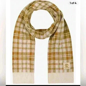 NWT Timberland Mustard Cream Plaid Men’s  Scarf